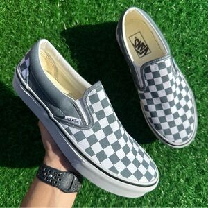 Vans Classic Slip On Checkerboard Stormy Weather